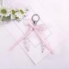 Sweet Bowknot Keychain Pearl Beads Bag Charm Fashion Ribbon Key Chain