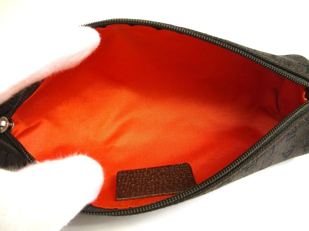 Authentic BVLGARI Logomania Brown Fabric Pencil Case Pouch #a755  Refurbished