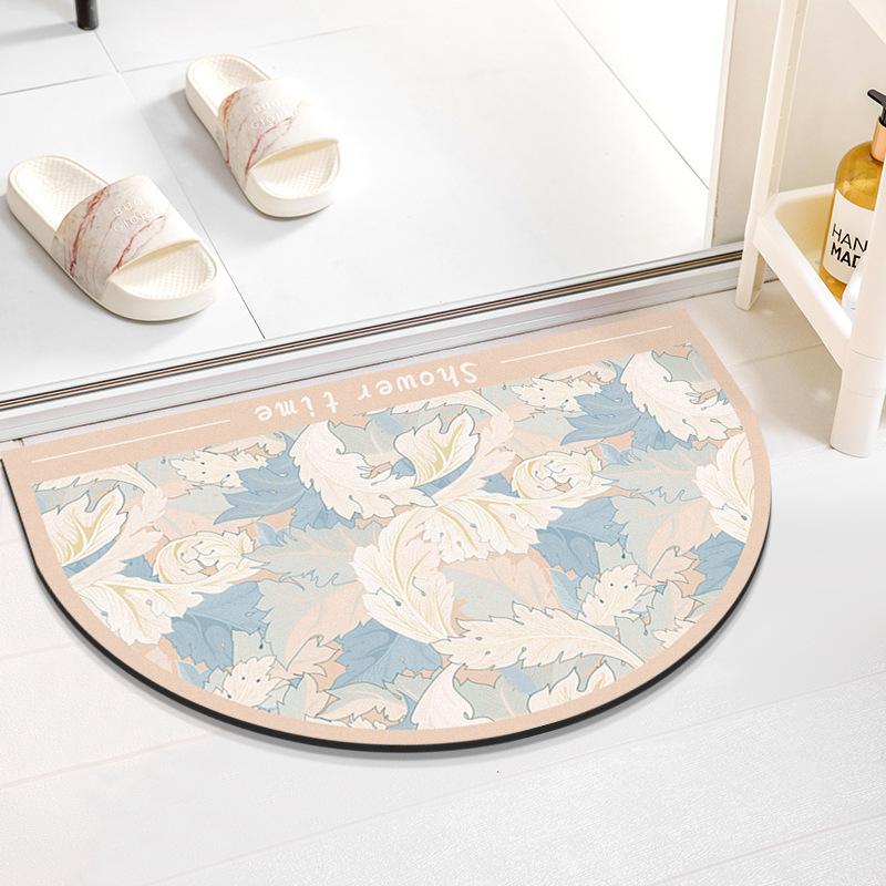 Nordic Wind Washroom Bathroom Slip-resistant Cushion Toilet Soft Diatom Mud Mat Can Be Hand-washed Moisture-wicking Easy To Dry Foot Mat