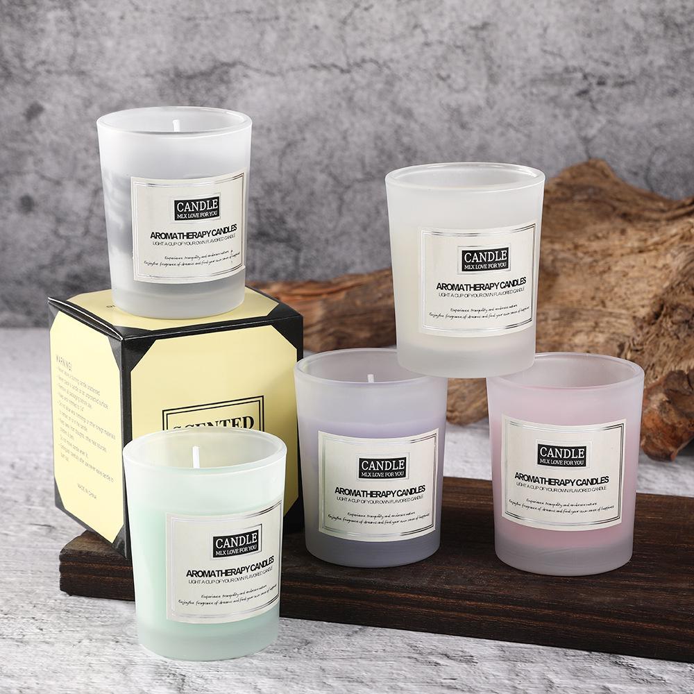 5*6 Color Frosted Cup Aromatherapy Candle Home Creative Fragrance Souvenir Without Candle Ornaments