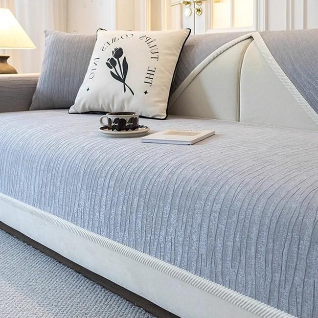 Anti Cat Scratch Chenille Sofa Cover Cloth One-Piece Fixed Anti Slip Sofa Cushion Cover Soft And Sticky Suitable For All Seasons