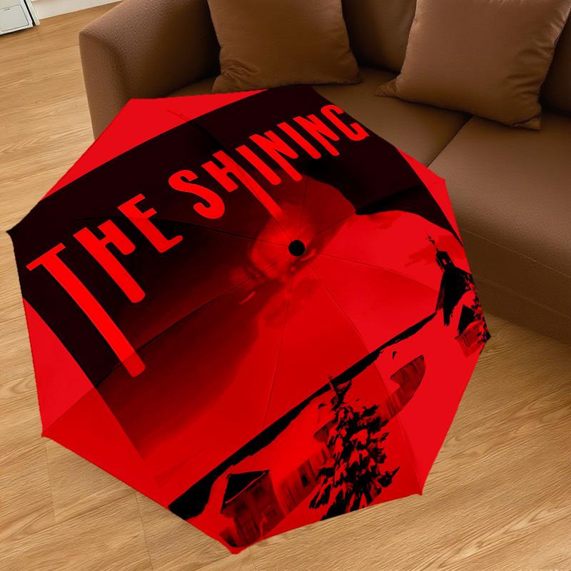 1pc THE SHINING Automatic Open/Close Umbrella Compact Folding Umbrella with 8-Rib Shaft lightweight esign, for Women/Men1233A