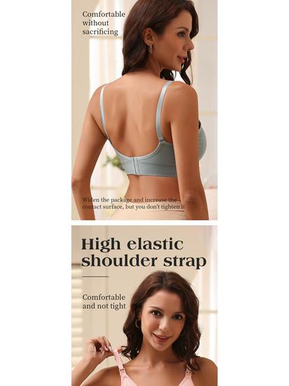 Underwire-Free Front-Opening Nursing Bra: Seamless, Anti-Sagging Maternity Support