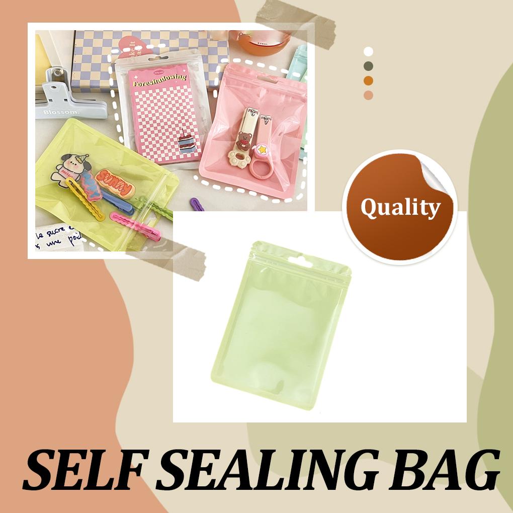 100Pcs Bags Pouches Packaging Macaron Jewelry Sealing Reusable Zipper Packing Storage Earring Bracelet Fashionable