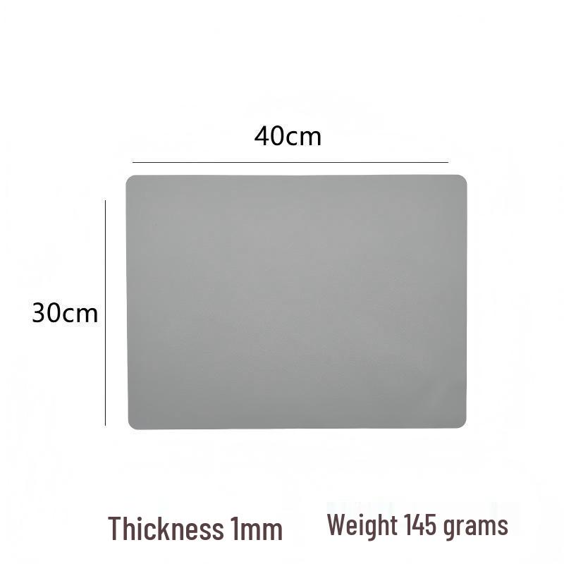 Solid Color Kids Silicone Placemat - Waterproof, Oilproof, Heat-Resistant Rectangular Dining Mat