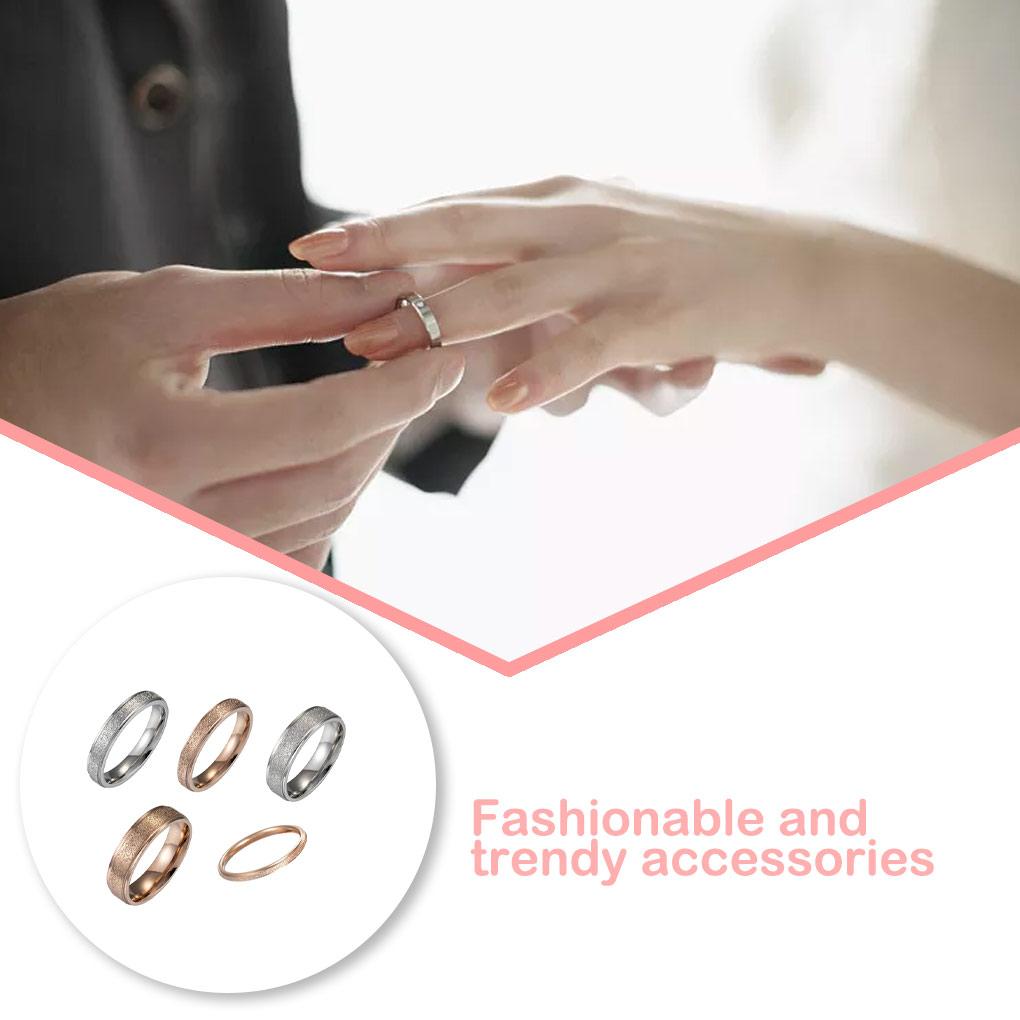 Stainless Steel Ring Personalized Sparkling Rings Jewelry Gift Dressing Up Accessory for Wedding Party Daily Working