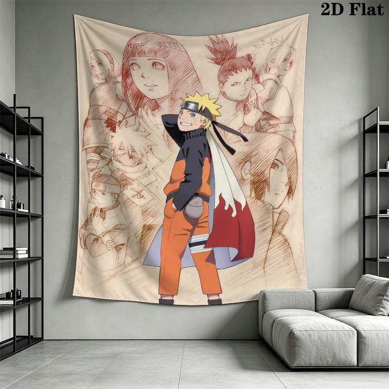 Naruto Hokage Artwork Wall Tapestry Aesthetic Wall Hanging Printed Fabric Blanket Decorative Tapestries For Bedroom Living Room Home Decor