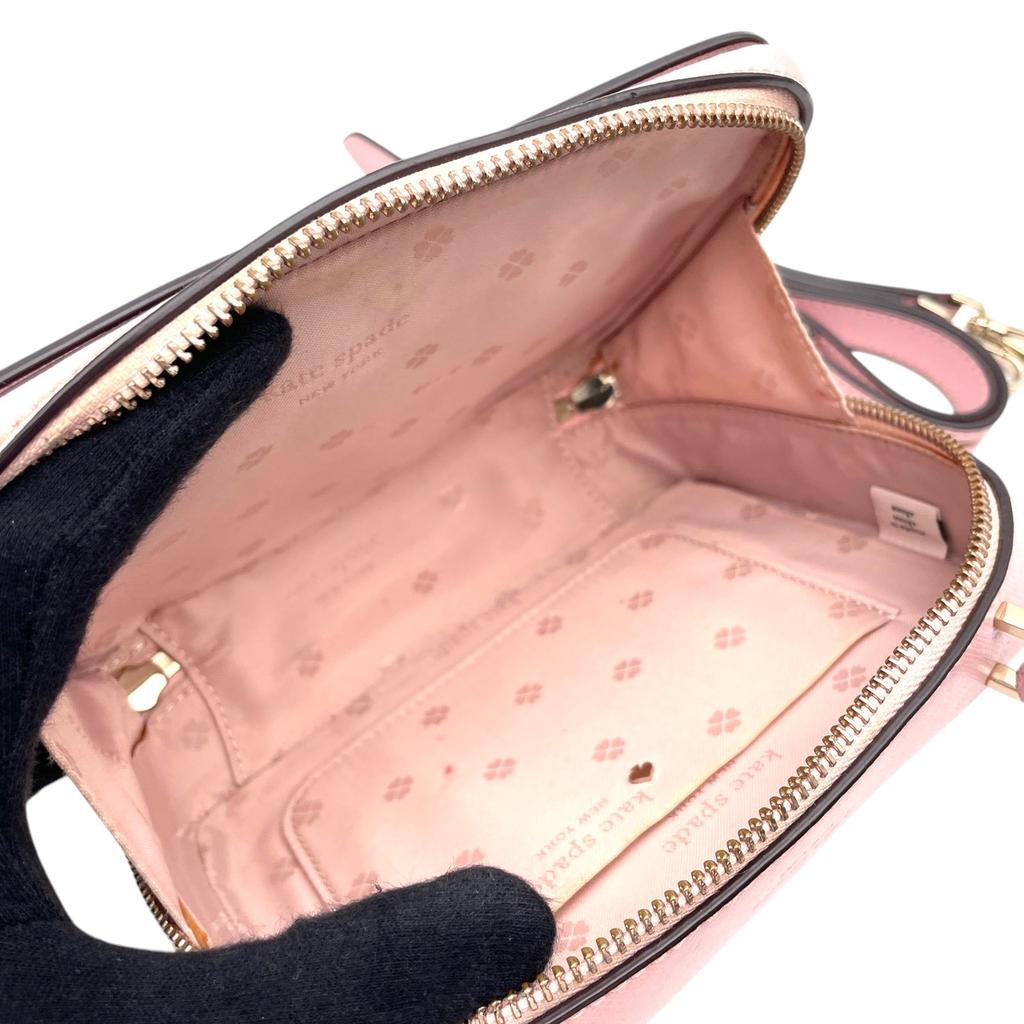 Used Kate Spade 2-way handbag/shoulder bag Vanity Vanity Mini Top Handle BagHandbag pink/black leather Women