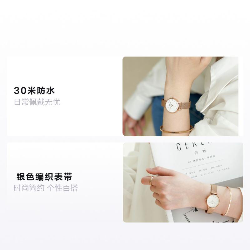 Daniel Wellington Women's watch quartz movement 32mm black dial women's watch gold watch European and American watch DW00100162