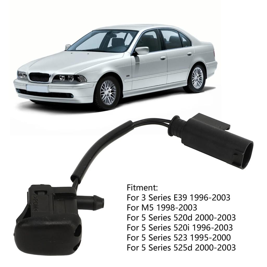 Plast Bilglas Fönster Vindruta Vindruta Spolare Torkare Vattenspray Munstycke Jet Kompatibel för E39 528iI 61668361039