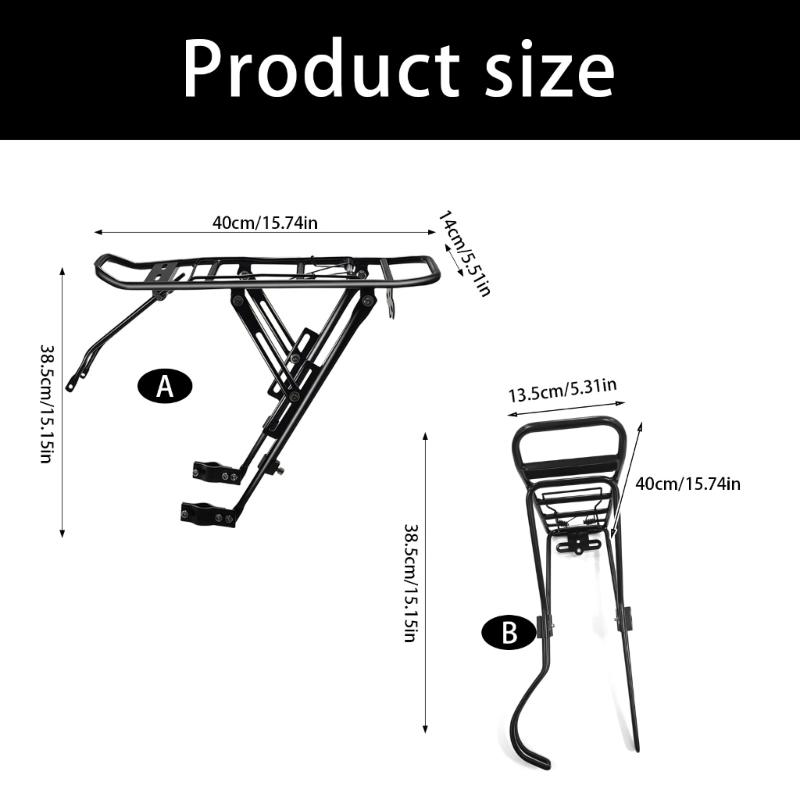 Quick Assembly Cycle Rear Rack No equipment Required Works With Various Bike Models