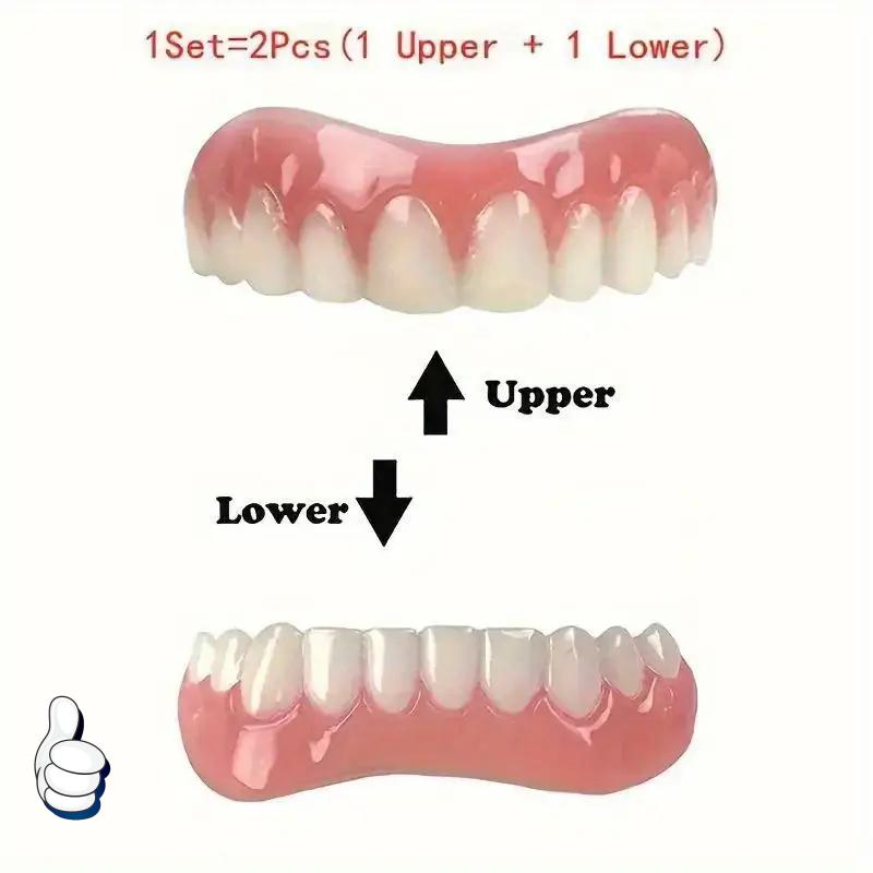 Denture Silicone Kit Silicone Liners Soft Kit Soft Denture Kit Teeth Upper And Lower Set Easy Use Dental care