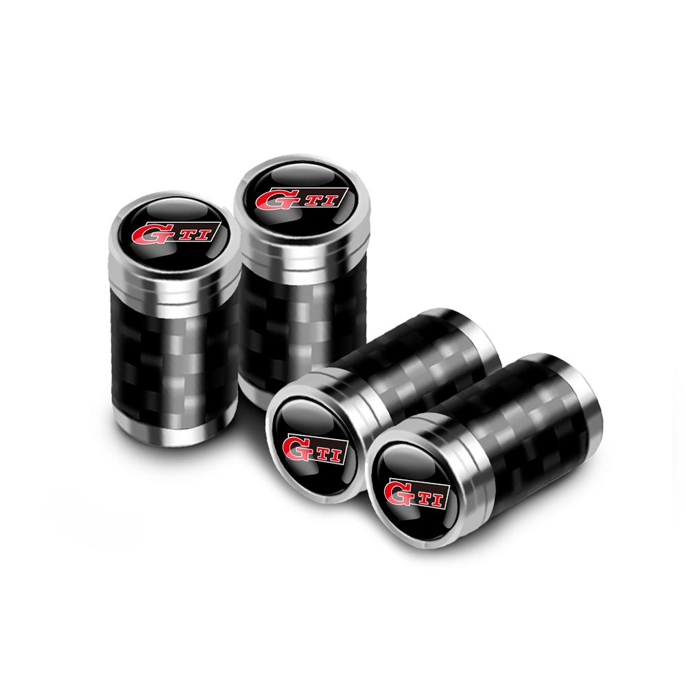 MPSGW1 Car Accessories Carbon Fiber Wheel Tire Valve Caps Stem Case for Volkswagen Golf Tiguan Jetta GTI Bora VW R Polo Passat Rline