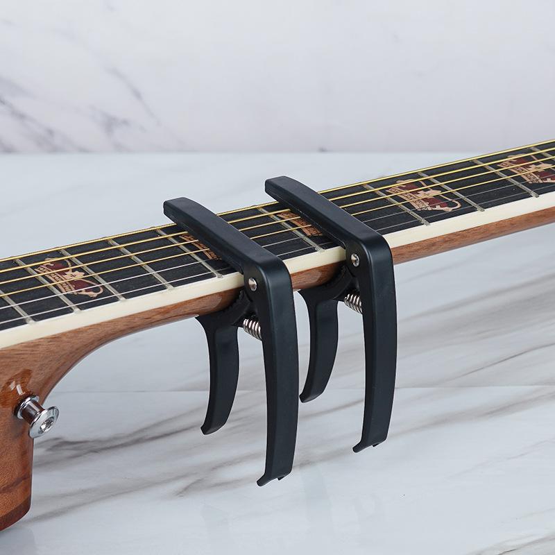 Dual-Function Plastic Steel Capo for Guitar & Ukulele