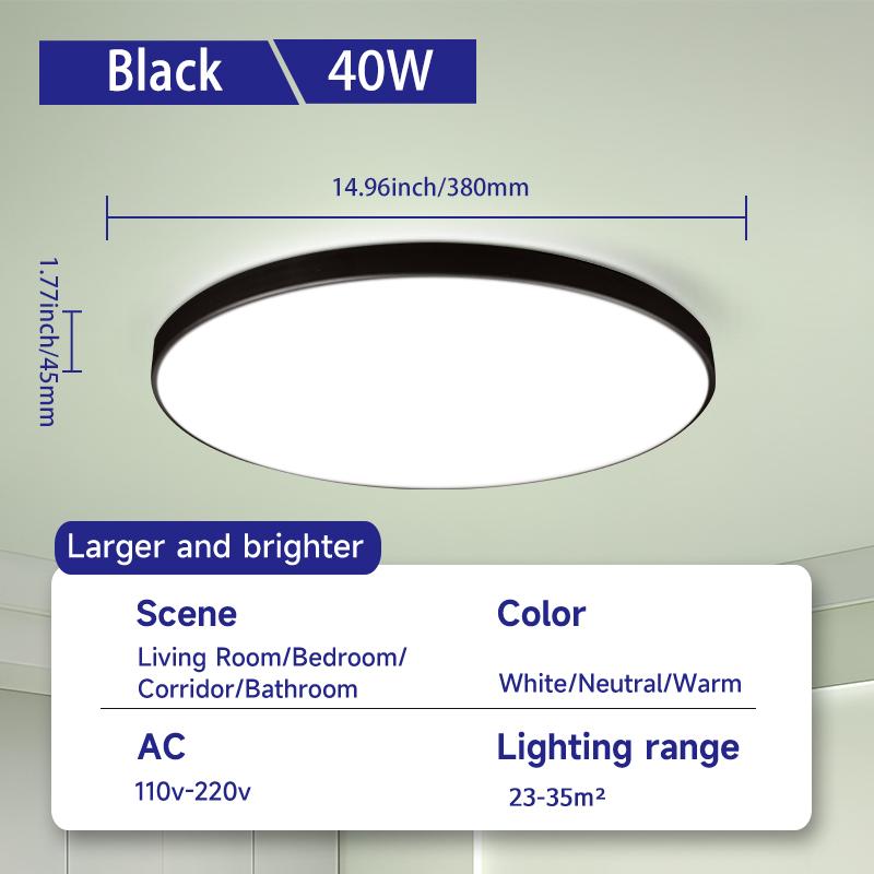 Lampă de Tavan Aurie Lumină de Tavan LED 220V 3 Culori Panou LED Ultra Subțire Iluminat Pentru Bucătărie Dormitor Sufragerie