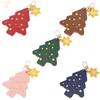 In Stock Creative Christmas Tree Pendant - Cute Leather Star Bag Charm & Snowflake Keychain Accessory