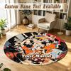 Round Rug Custom NameHaikyuu Pattern Non Slip Carpet Home Floor Decor