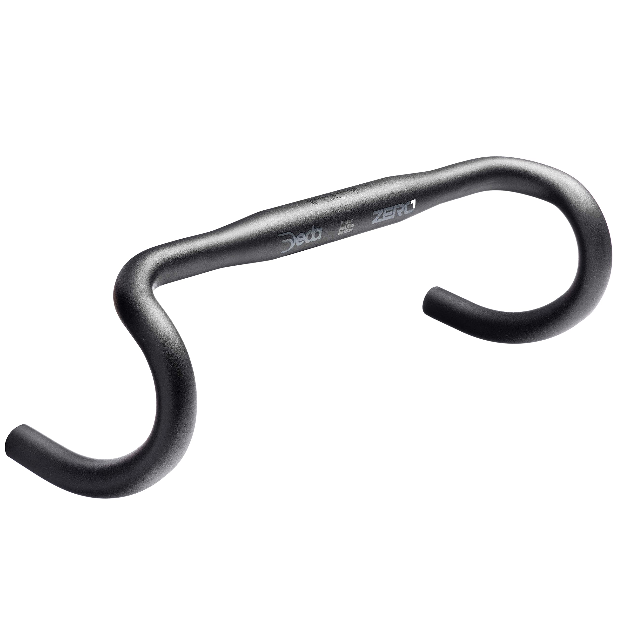 Deda Elementi ZERO 1 RHM BOB Drop Handlebars 31.7/380 Black Dark Gray Logo