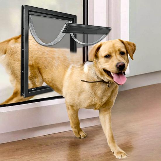 XL Hundeklappe, Kunststoff Hundeklappe, Extremwetter Hundeklappe, Riesige Hundeklappe für Große und Extra Große Hunde, Magnetische Position Große Hundeklappe