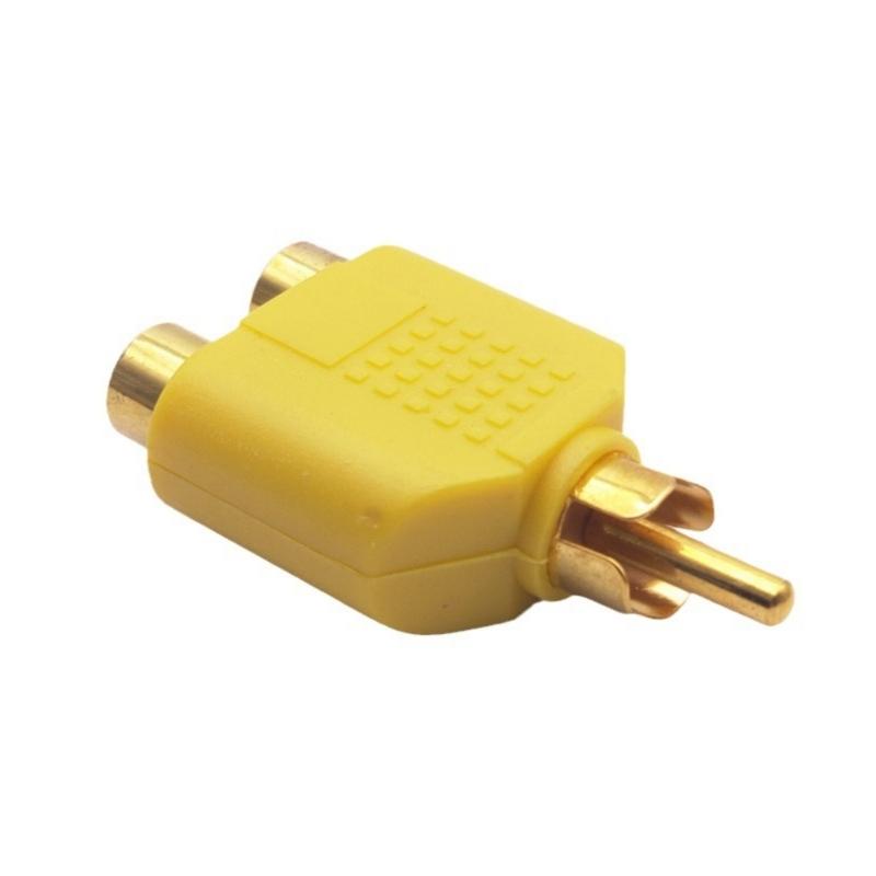 Mono Y Adapter Splitter Cable Adapter1 Male to 2 Female for Extending Auditory Video Cables Connectors 1PC