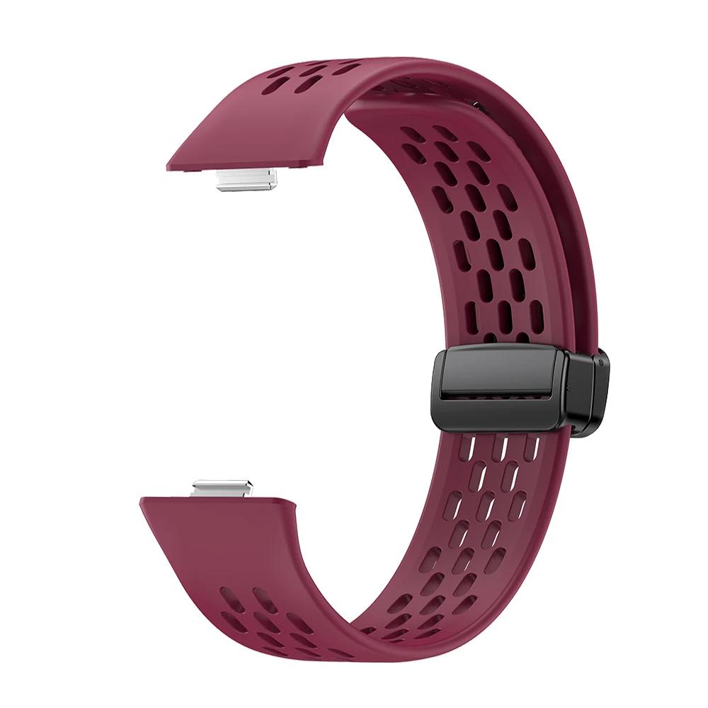

Magnetic D Folding Buckle Silicone Band For Huawei Watch Fit 3 4 4Pro Strap for HUAWEI Fit 3 Fit 4 Fit4Pro Sports Bracelet Belt Huawei Fit 4 Pro