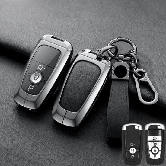 Zinc Alloy TPU Leather Car Key Case Cover For Lincoln Corsair Nautilus Aviator