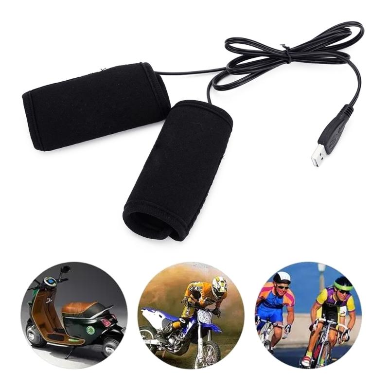 Motorcycle Heated Grips USB Electric Bicycle Motorbike Handle Handlebar Warmer