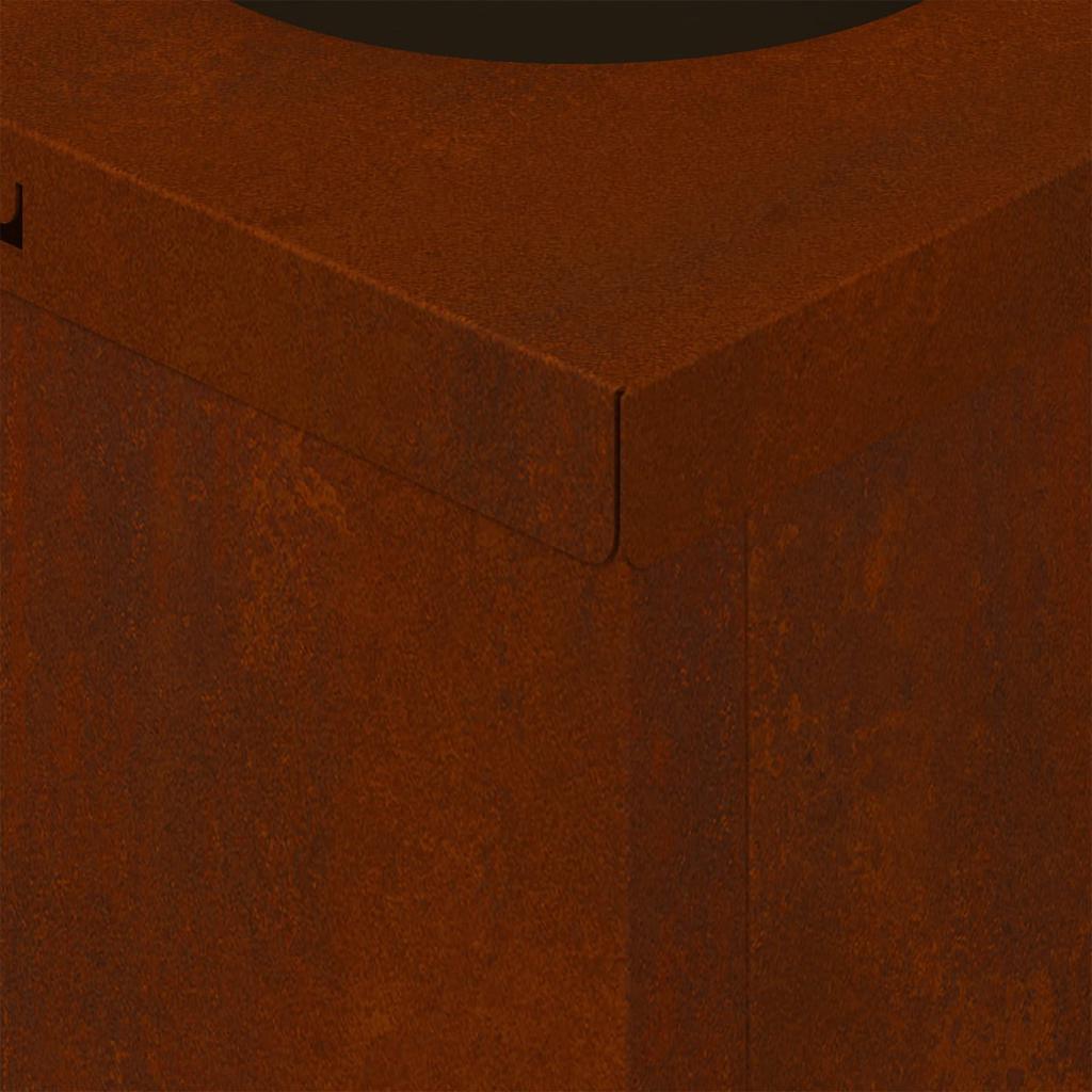 Solar LED Path Light 2 Pcs Rusty Weatherproof Steel