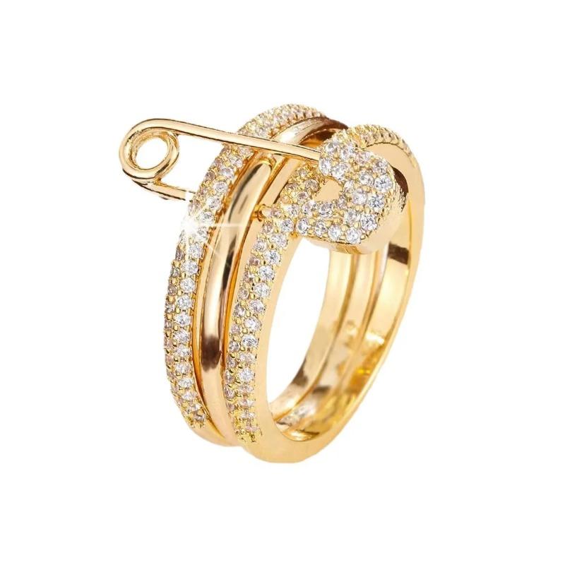 Gold Rings for Women Non Tarnish, 14k Gold Plated Dainty Stacking Cubic Zirconia Thumb Rings, Knuckle Women Rings Set Jewelry