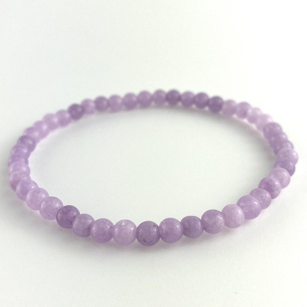 Naturlig krystallstein ametyst rosekvarts turkis onyx agatperler for kvinner menn 4 mm runde krystallperler armbånd