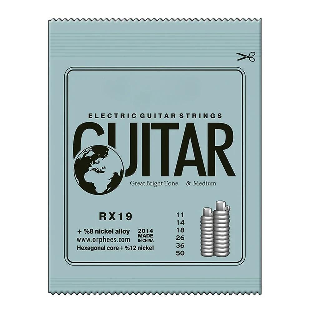 Rx Series Electric Guitar Strings Hexagonal Carbon Steel Core Super Light Gauge Nickel Alloy Coating For Bright Tone Durability