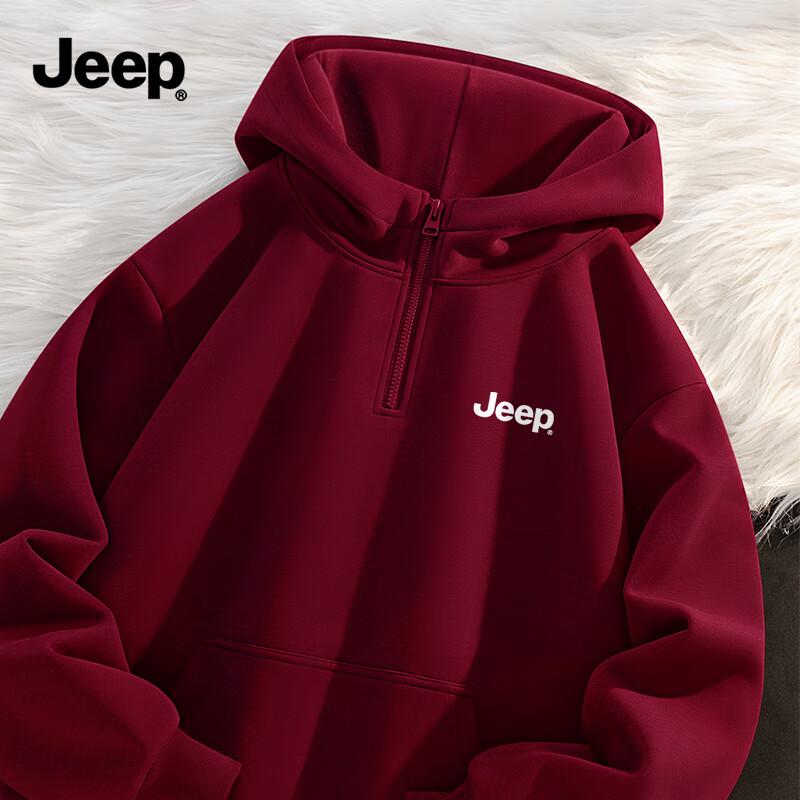 JEEP Men's Fleece Lined Hooded Sweatshirt