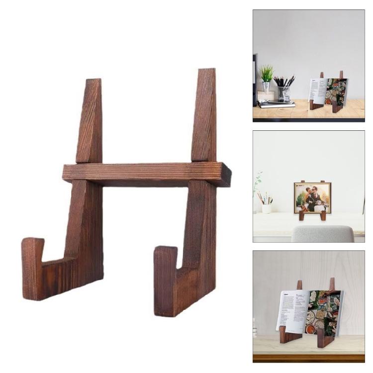 Stabiler Holzhalter Ausstellungsständer Regal Verstellbarer Holzstaffelei Halter zum Präsentieren von Tellern Bildern und Büchern auf Tischplatten