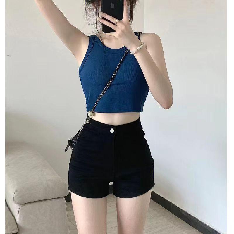 High-Waisted Black Denim Women's Slimming Shorts - Summer 2026 Edition