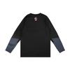 Li Ning Cba Series Logo Print Round Neck Pullover Long Sleeve T-Shirt 22-23 Season Men Tops Black ATLS139-1