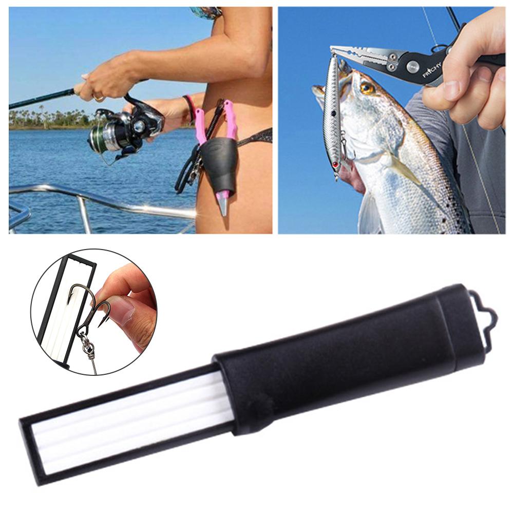 1PC Outdoor Fishing Drawer-Type Retractable Hook Grinder Portable Ceramic Diamond Hook Grinder For Lure Fishhook