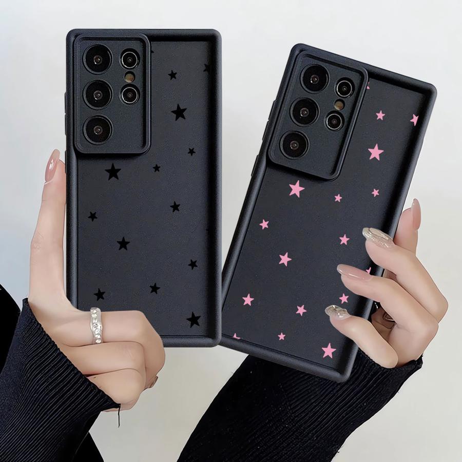 Phone Cover Case for Samsung Galaxy S21 S25 Ultra S24Ultra S22 S25 Edge S23 FE S24 Plus S20FE Cute Simple Stars