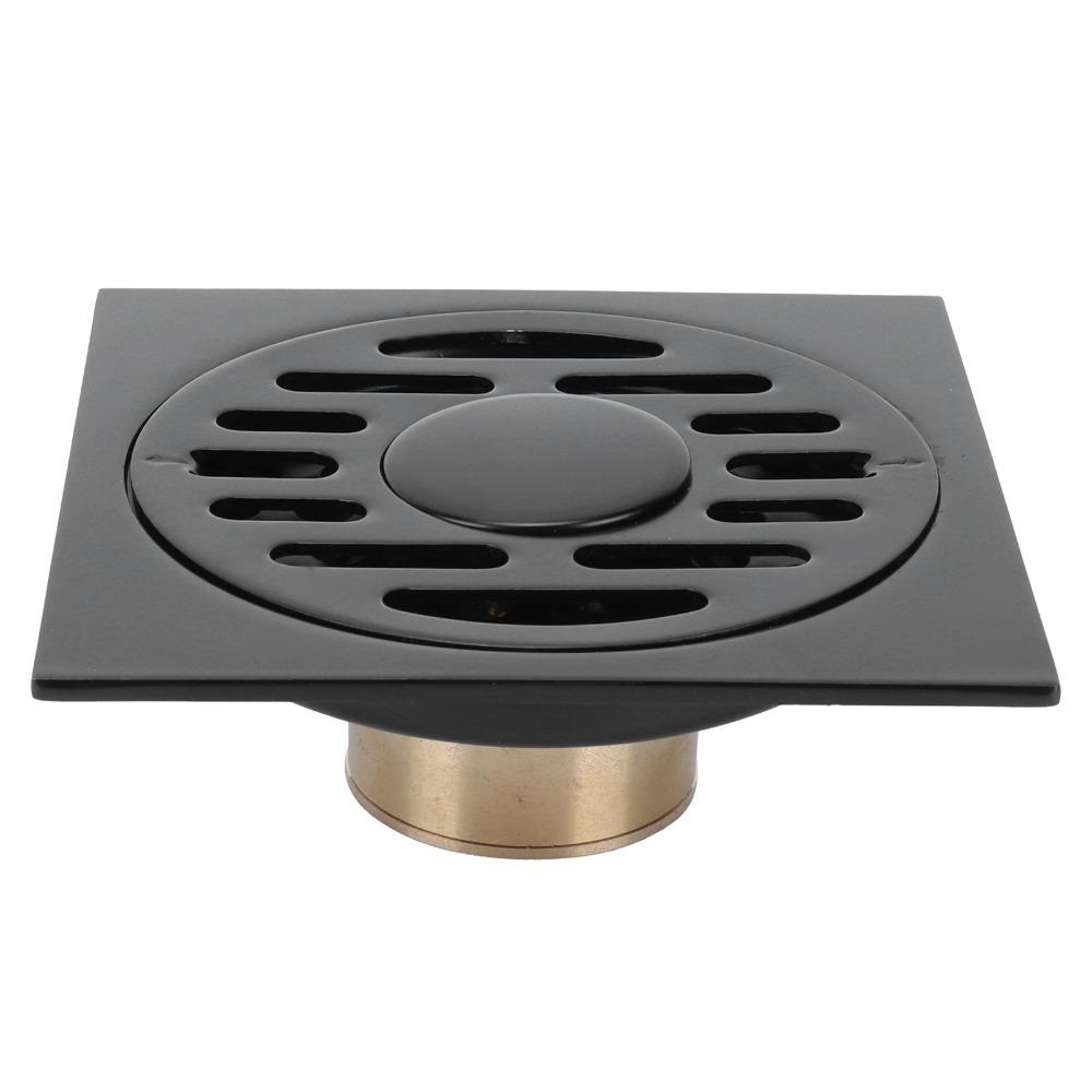 Black Shower Drain Stainless Steel Self Sealing Drain Durable Floor Drain  Laundry Room