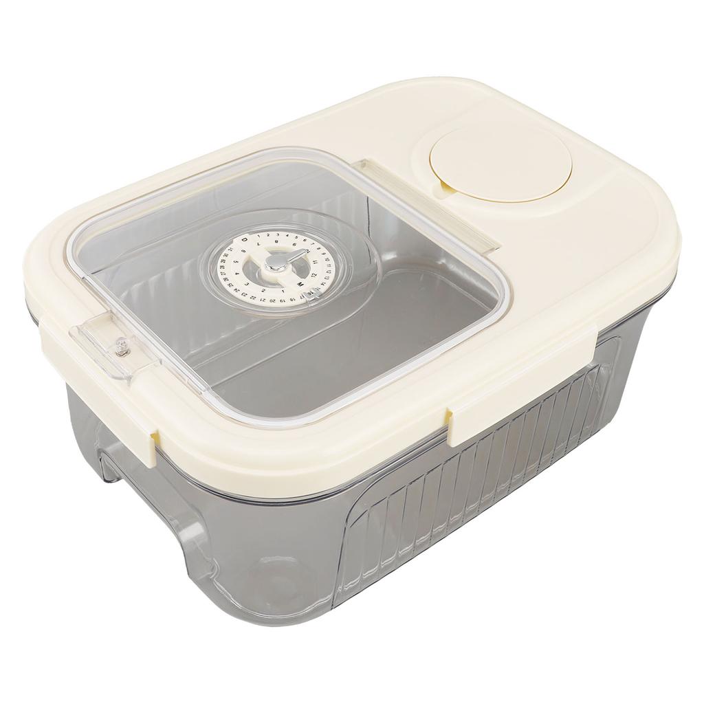 Rice Container Kitchen Dry Food Rice Storage Box Multipurpose Airtight Rice Bucket with Cup for Cereal Flour