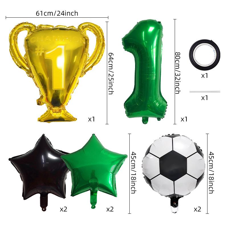 Football Champion Trophy Balloon Set World Cup Themed Party Decoration Children'S Birthday Party Photo