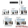 Set Of 2 Flat Printing Curtains Without Rod Seaside Serenity Print Chic Durable Polyester Fabric Curtain