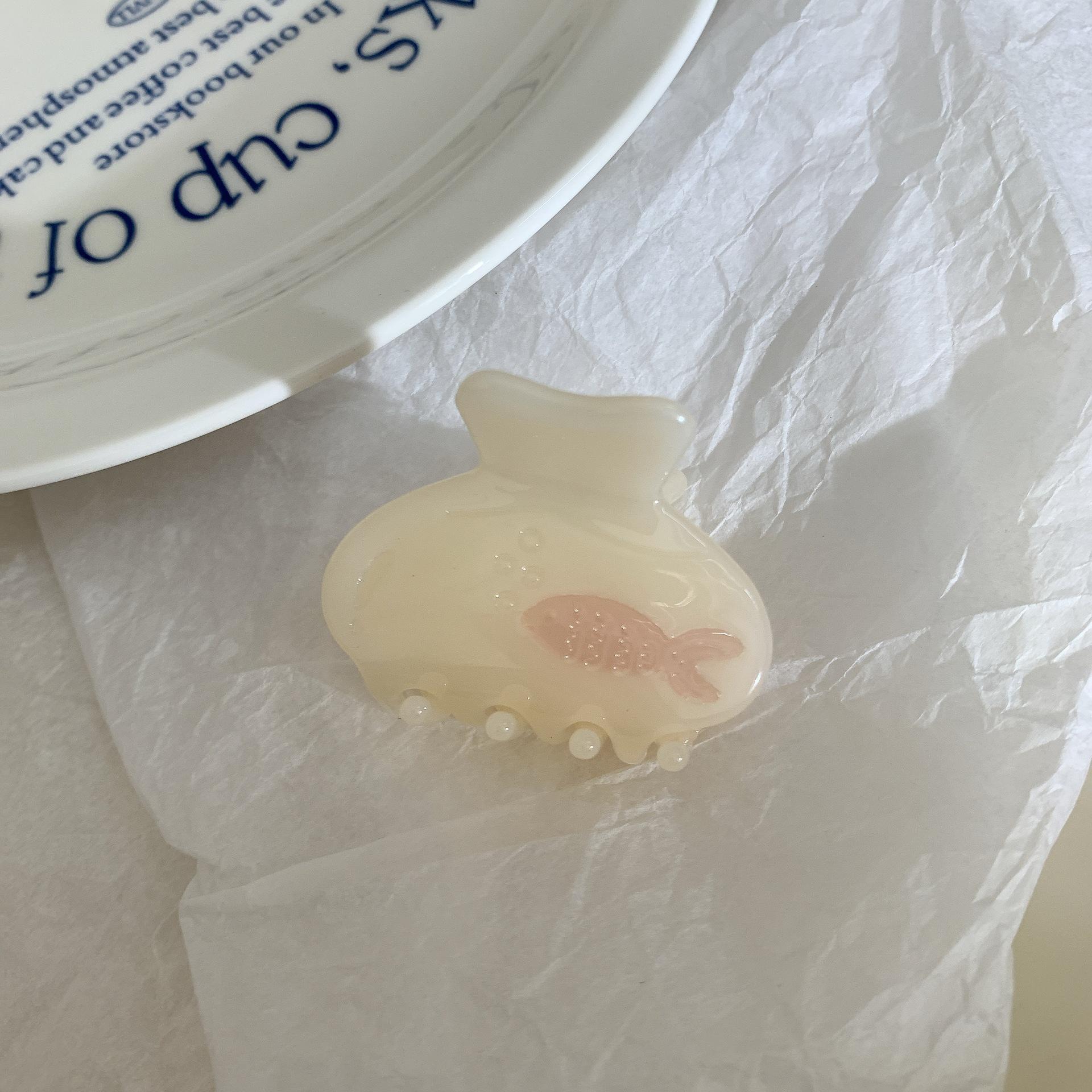 

New Large Acetic Acid Fish Tank Hair Claw Niche Design Goldfish Splice Shark Hair Clips Personality Back Head Hair Accessories