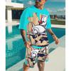 2026 Summer New Fun Men's Suit Cartoon 3D Printed Summer Casual Short Sleeve Pullover Fashion T-shirt Outdoor Men's Clothing