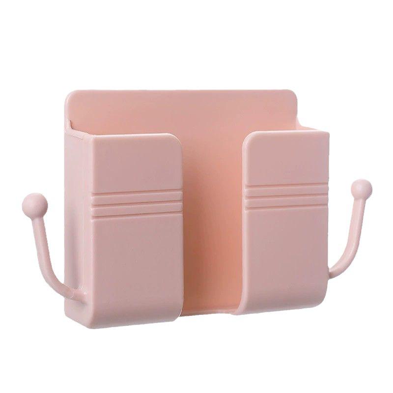Wall-Mounted Charging Holder: Adhesive Phone Bracket for Bathroom, Kitchen, and Bedside Storage.