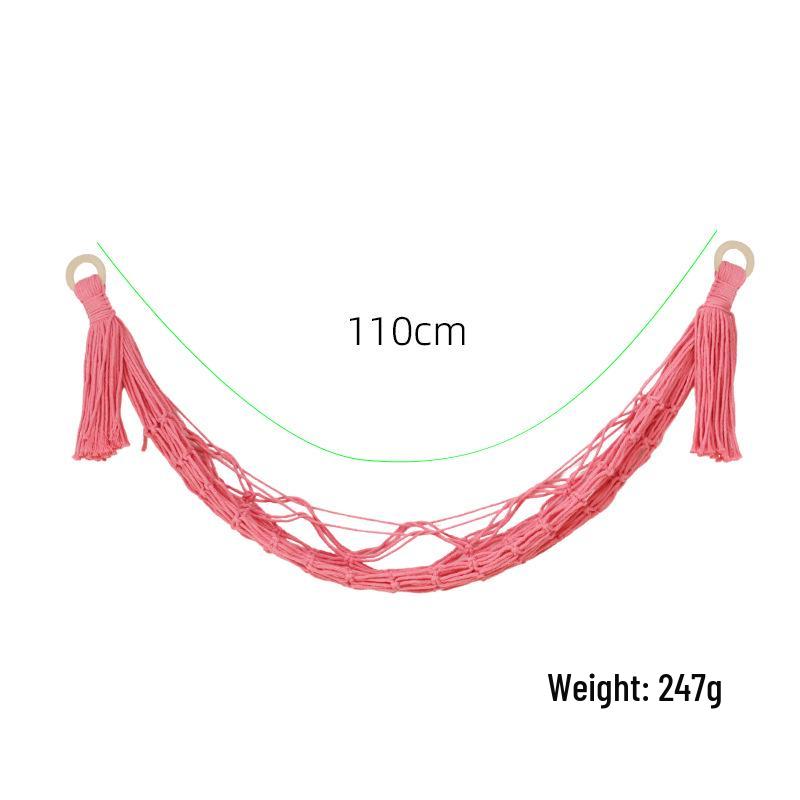 

Nordic Lace Wall-Mounted Cotton Rope Toy Storage Hammock 110cm