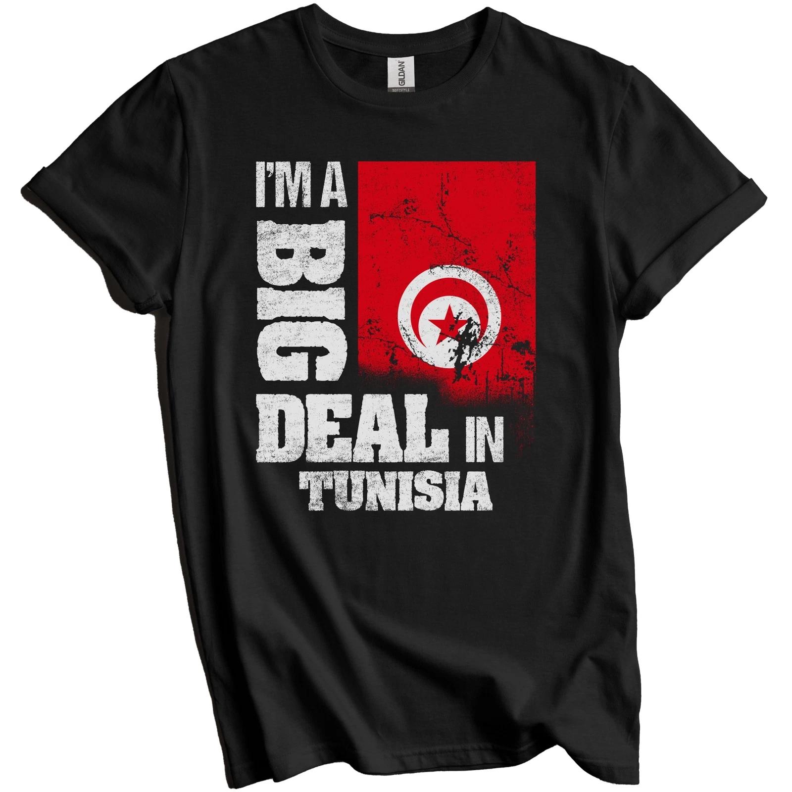 I m A Big Deal In Tunisia Funny Tunisian Flag T-Shirt 2XL