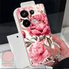 Flowers Leaves Print Case For Xiaomi 13T Redmi Note 15 Pro 4G Leather Texture Silicone Cover For Redmi Note 14 13 Pro+ 5G