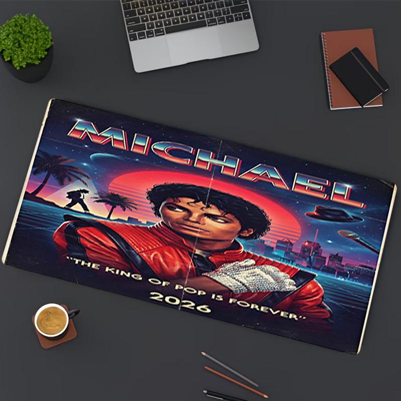 Ποντικοουαλί Εκτύπωσης Michael Jackson, για Πληκτρολόγιο Pad Laptop PC Mat για Γραφείο Οικιακή Χρήση, Διακόσμηση Γραφείου, Τέλειο Δώρο Γενεθλίων για Gamers