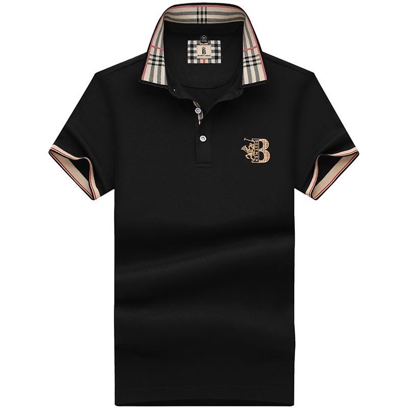 TrendHub Embroidered Men's Pure Cotton Premium Polo Shirt New Style Business Leisure Breathable Men's Flip Collar T-shirt