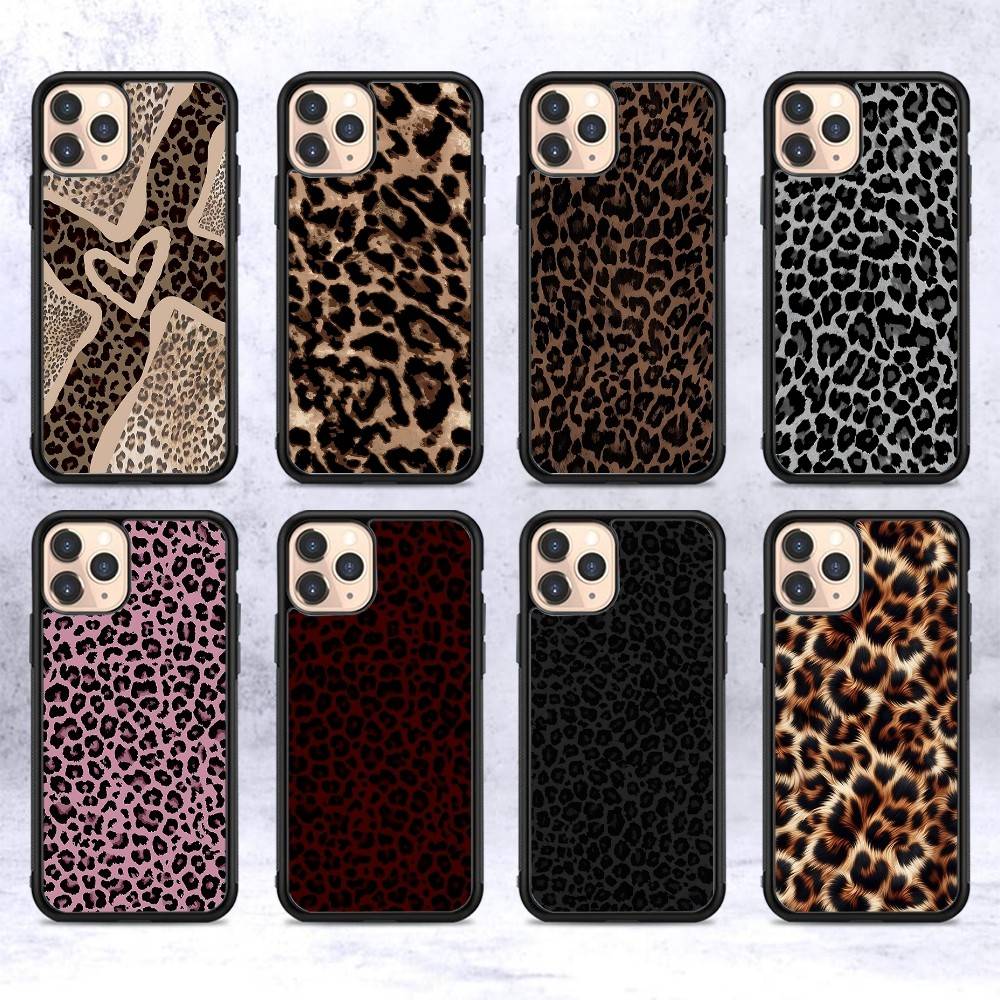 Leopard Cheetah Print Shockproof Cover For IPhone 17 16 15 14 Plus 13 12 11 Pro Max Soft Hard Phone Case